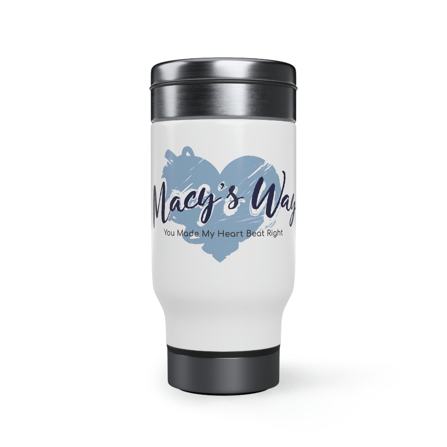 Stainless Steel Travel Mug with Handle, 14oz